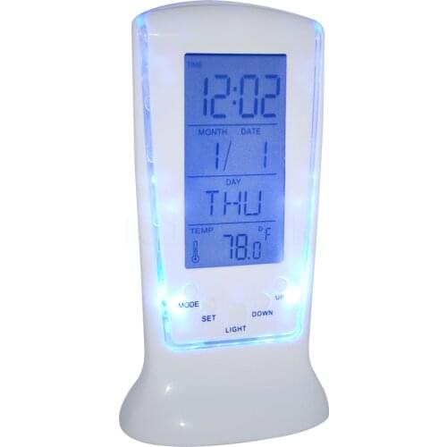 Digital Backlight Clock with Temperature display Electronic Led Alarm Clock Night Light Calendar