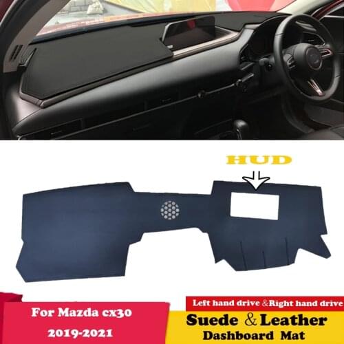 For Mazda CX-30 CX30 2019 2020 2021 CX 30 Leather Dashmat Dashboard Cover Pad Dash Mat Carpet Car-styling Accessories Suede