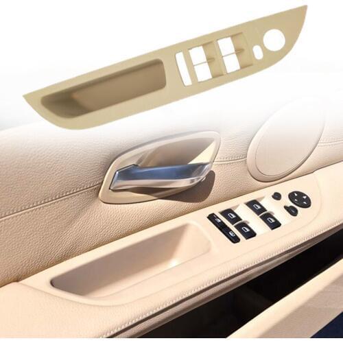 Car Interior Inner Door Handle Panel Trim Cover For BMW E60 E61 5 Series 520 525 528 2008-2010 Auto Accessories LHD