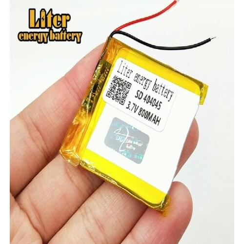 Rechargeable Li-ion Cell 3.7V polymer lithium battery 404045 044045 800mah With PCB For MP3 MP4 MP5 GPS Power Bank DVD Camera