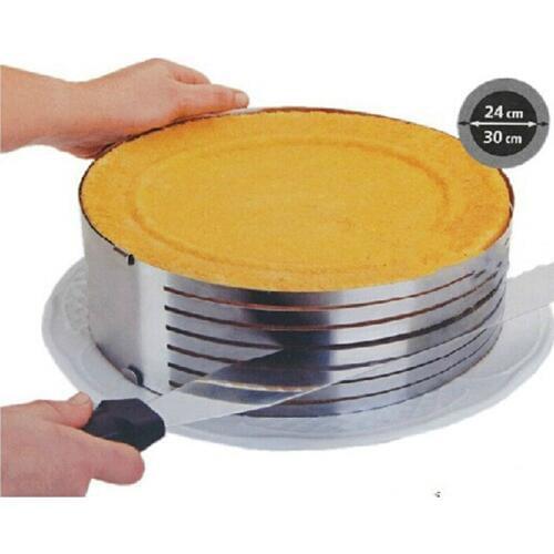 Cutter Metal Circle Adjustable Stainless Steel Mousse Cake Layer Cut Tools Cake Slicer Device Mold Bakeware Cooking Cake Tools
