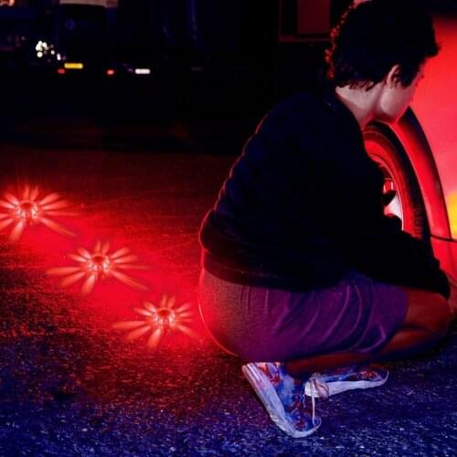 Flashing Warning Light Roadside Flares Emergency Disc Beacon With Magnetic Base For Car Marine Boat