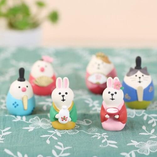 Japanese genuine bulks kawaii cartoon animal little chick kitty Office Decoration miniature model figure Christmas birthday gift