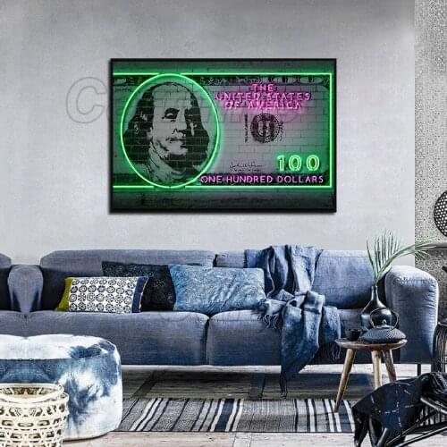 Still Life Painting Paper Money Print Painting Poster Home Living Room and Bedroom Wall Art Decoration Can Be Customized