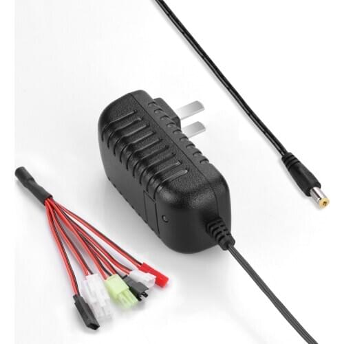 Nimh/Nicd Universal RC Charger with 6 Connectors Battery Charger for Nimh/Nicd 2-10s Battery of Airsoft RC Car Boat Drone Model