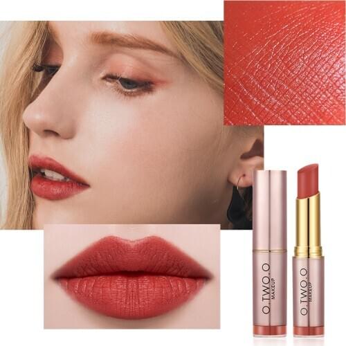 O.TWO.O Moist Semi Matte Lipstick Women Sexy Nude Red Lipsticks Waterproof Long Lasting Lip Tint Lips Make up Cosmetics
