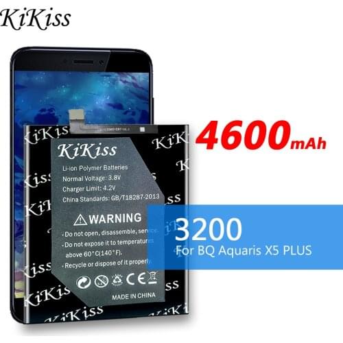 Original KiKiss smartphone battery for BQ Aquaris X5 Plus X5Plus (1ICP5/61/73) Batteries Bateria 4600 mAh