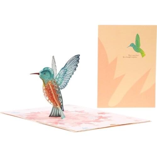 3D Pop-Up Animal Bird Greeting Card for Birthday Mothers Day Wedding Party Graduation with Envelope