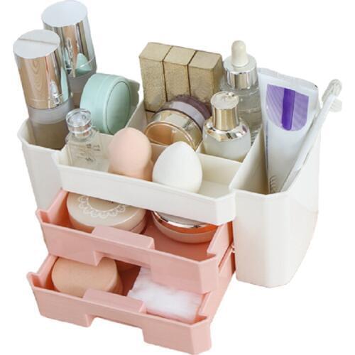 Plastic Makeup Organizer Cosmetic Drawer Makeup Storage Box Container Nail Casket Holder Desktop Sundry Storage Case Bead Tools