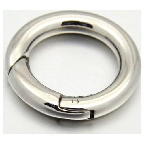 10pcs Ring Smooth 304 Stainless Steel Spring Gate Rings O Rings Snap Clasps for Jewelry Making DIY Necklace Bracelet