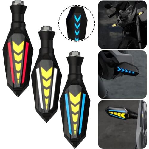Motorcycle Flowing Turn Signal 12V DC DRL Light Warning Lamp Sequential Turn Signal Blinker Waterproof Universal M10 Bolt