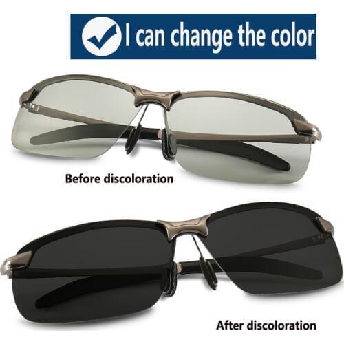 Photochromic Sunglasses Men Polarized driving Chameleon Glasses Male Change Color SunGlasses Day Night Vision Driving Eyewear
