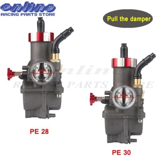 PE28 PE30 Super performance Racing Carburetor 28mm 30mm Pull the damper For PE KEIHI motorbike Moped Scooter Dirt Bike ATV Quad