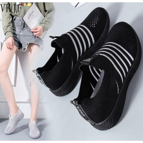 Women Flat Shoes Woman Casual Slip on Vulcanized Shoes Female Mesh Soft Breathable Womens Footwear for Ladies Sneaker