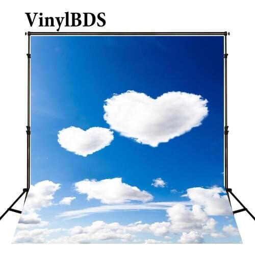 VinylBDS Photography Backdrops White Cloud Naturism Children Photos Blue Sky Background Scenery Background for Photocall Newborn