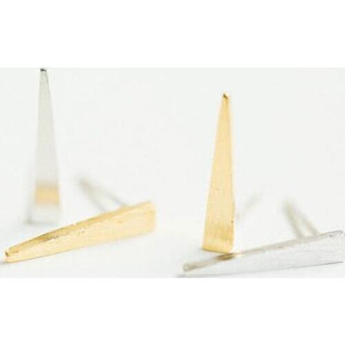 High quality brushed spike,triangle shape earring,cheap 925 sterling silver triangle earring