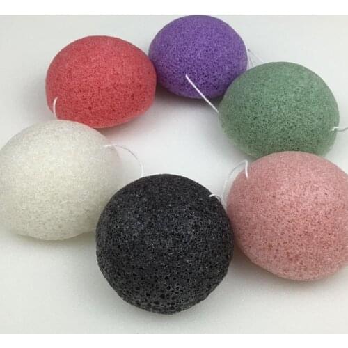 1PC Natural Konjac Cosmetic Puff Bamboo Charcoal Cleanser Sponge Makeup Facial Cleaning Tool Smooth Beauty Essential Konnyaku