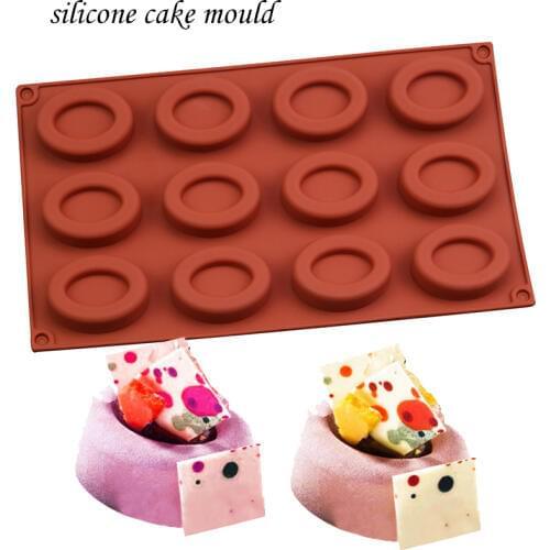 1pc silicone cake mold bakeware 8-cavity Donut Oval Shape cake decorations 3D chocolate christmas silicone moulds