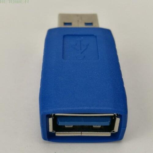 100pcs/lot Universal USB 3.0 Adapter Male To Female Coupler Connector Plug Extender Converter for Laptop PC Computer Blue