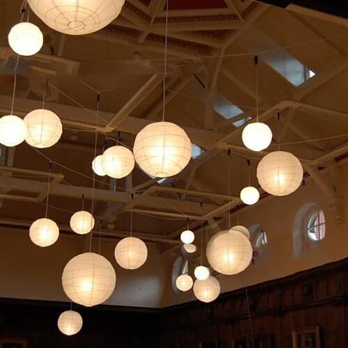 12pc Paper Lanterns Wedding Decoration DIY Round Lampshade Lantern Ornaments White Home Yard Party Supplies Decor 15/20/25/30cm