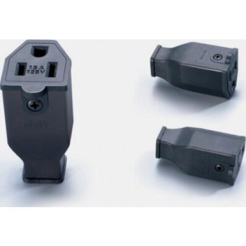 15A 125V Black copper American Assembled industrial power adaptor plug 15A 125V US female Removable wiring plug socket