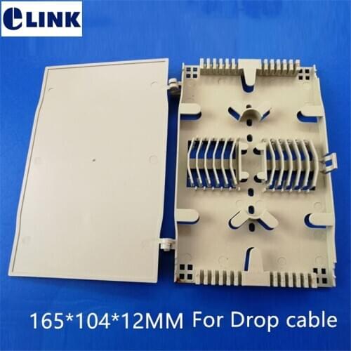 20pcs 12 cores fiber splice tray for ftth drop cable high quality ftth optical plastic cassette splice tray factory sales ELINK