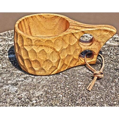 618 Big SaleJujube Wood Scandinavia Wooden Cup Kuksa Kasa Curly Water Cup Juice Milk Tea Coffee Drinking Cup Type"