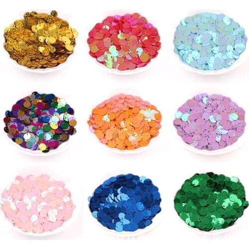 8mm 10mm Flat Round PVC Loose Sequins Crafts Paillette Sewing Clothes Decoration DIY Sewing Accessories