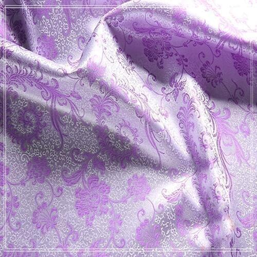 90cmx100cm Pteris peony style silk jacquard tapestry satin jacquard fabric Cloth bedding patchwork tissue home Textile Sewing