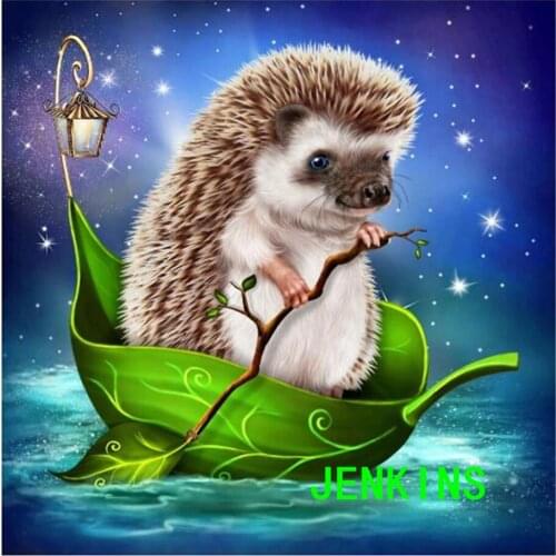 Diamond Embroidery Hedgehog 5D DIY Diamond Painting Animal Cross Stitch Full Drilling Picture Of Rhinestones Handmade Gift