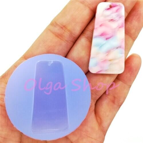 BYL534 37.5mm x 19.6mm Jewellery Silicone Mold Fondant Cake Decoration Candy Resin Clay Earrings Necklace Craft Soap Candle