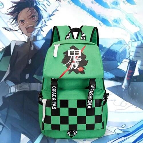 Demon Slayer: Kimetsu no Yaiba Anime Cosplay Student School Bookbag Women Travel Backpack Fashion Satchel Shoulder Bag Rucksack