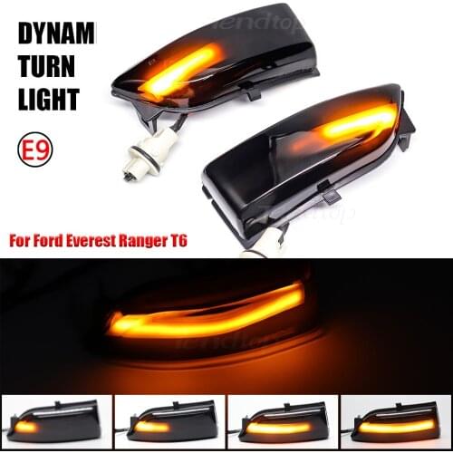 For Ford Everest 2015-2019 Ranger T6 Raptor Wildtrak Dynamic Turn Signal Light LED Rear Mirror Indicator Blinker Car Accessories