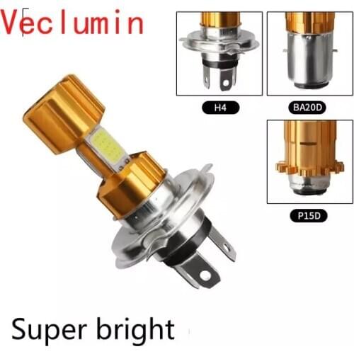 Motorcycle Headlight H4 BA20D COB 12V LED Moto farol moto High/Low Beam Led Bulbs 1200LM Super Bright Autobike Fog Lamp