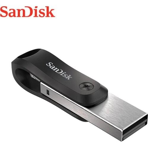 SanDisk USB3.0 Flash Drive iXPand OTG Lightning Connector Stick 256GB 128GB 64GB Metal pen drive MFi For iPhone & iPad SDIX60N