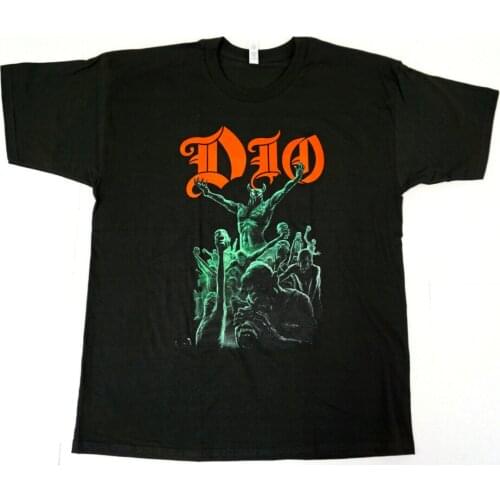 DIO T-shirt Ronnie James Dio Heavy Metal Rock Mens 100% Cotton Tee