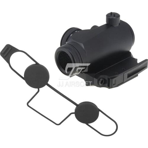 JJ Airsoft Micro 1x24 Red Dot with BOBRO Style QD Low Mount & Killflash / Kill Flash Rifle Optic (Black/Tan)