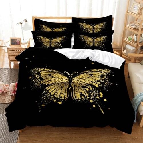 Butterfly Bedding Set Duvet Cover Set 3d Bedding Digital Printing Bed Linen Queen Size Bedding Set Fashion Design