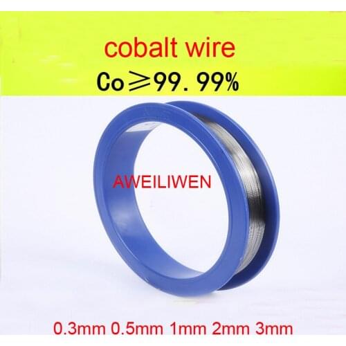 0.3mm 0.5mm 1mm 2mm 3mm diameter Pure cobalt wire Magnetic Cobalt silk Cobalt alloy bar Co rod 99.99% Kobalt-M stick