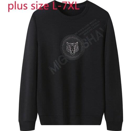 New Arrival Suepr Large Spring And Autumn Youth Fashion Casual Printed O-neck Sweatshirts Men Plus Size L-2XL 3XL 4XL 5XL 6XL7XL