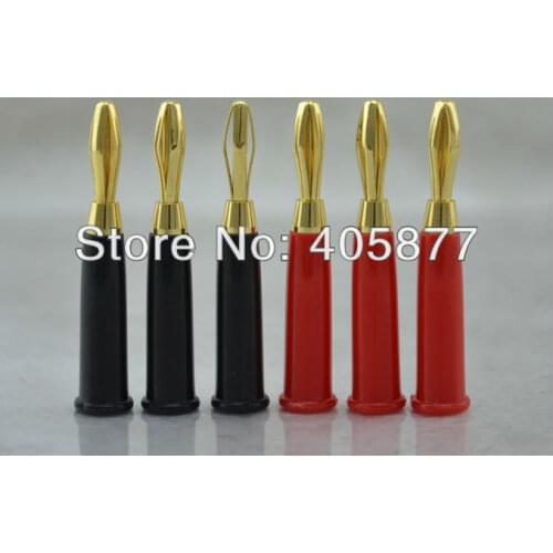 24K Gold Plated audiophile Banana plug for Speaker cables 12pieces
