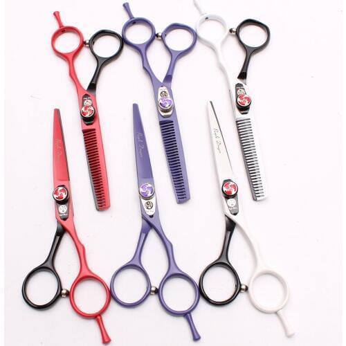 Z1018 5.5" 16cm 440C Purple Dragon Professional Hairdressing Scissors Cutting Scissors Thinning Shears Hair Shears Styling Tools