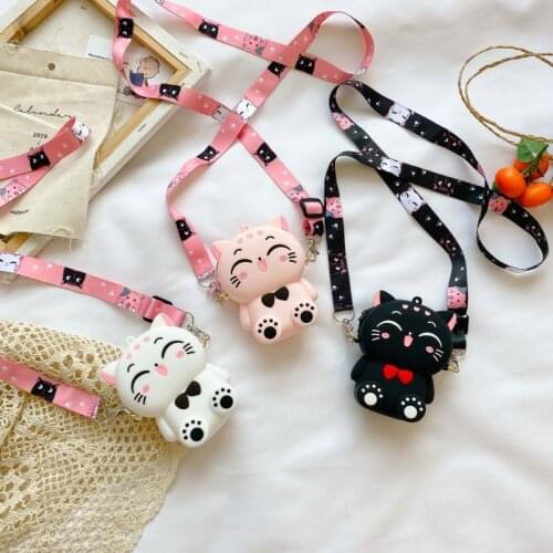 SB0003 New Fashion Cute Silicone Little Bear Single Shoulder Bag Children Decorative Satchel Anime Sidebag