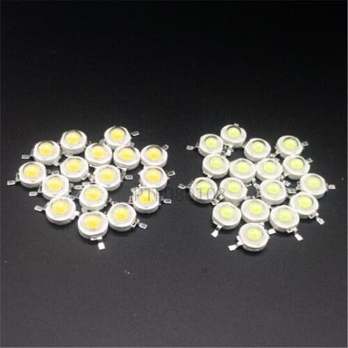 Lot 10 20 50 100pcs1W 3W Cool/Pure White Warm White Cold White 200~260LM LED Emitter Light Lamp 3000k 4500k 10000k 20000k 30000k