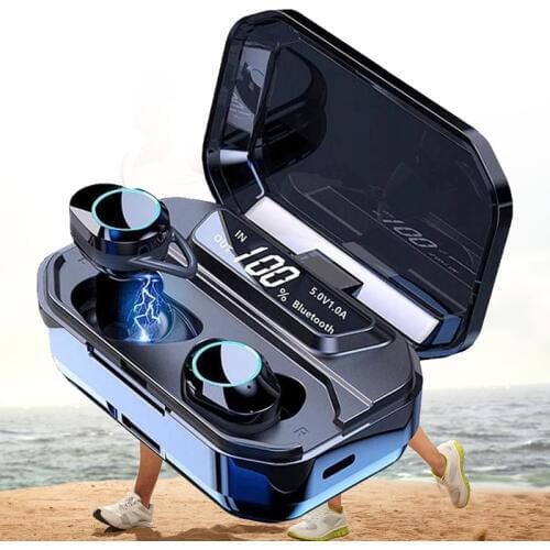 TWS Bluetooth Sport 9D Stereo Earphone Wireless Earphones IPX6 Waterproof Earphones 3300mAh LED For iPhone Xiaomi Huawei Samsung