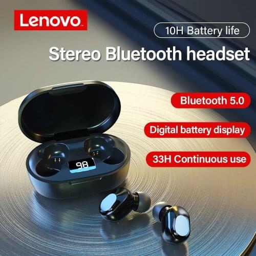 Lenovo XT91 Wireless Bluetooth Earphones TWS Earbuds handfree calls Headset Stereo bass With Mic Noise Reduction Earphone