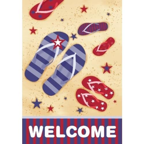 Yehoy own design Double-Sided Slipper beach holiday summer Garden Flag