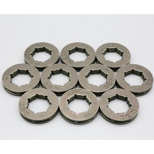 10Pcs/Lot 3/8" 7T Chain Drive Clutch Drum Rim Sprocket Fit For Husqvarna 50 51 55 254 154 Partner 350 351 Chainsaw Spare Parts