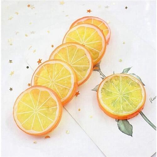 12 Pcs Creative Simulation Fruit Realistic Fake Artificial Lemon Limes Slice Model Decor Home Party Decoration Photography Props