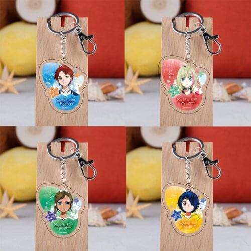 Anime WONDER EGG PRIORITY Keychain Cosplay Props Acrylic Key Chain Pendant Key Ring